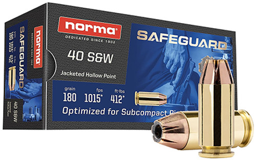 NORMA SAFEGUARD 40S&W 180GR JHP 801407727-810036151672