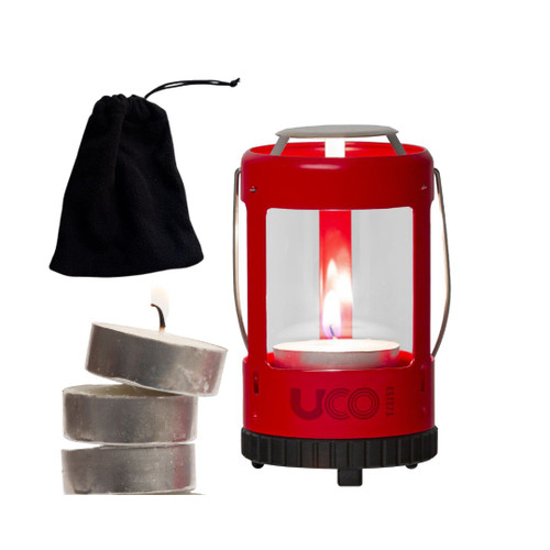 UCO Candle Lantern Kit (Extra Candles & Carry Case) - Mini Candle Lantern Kit, Lava
