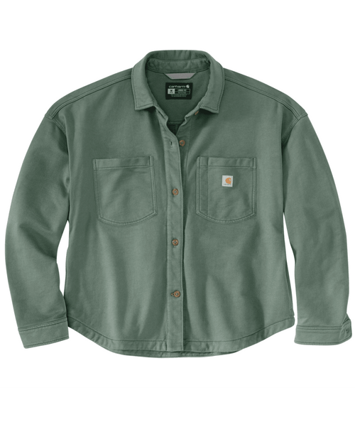 107393 S REG Green Slate W Durham Knit Ovrshrt -26-199133036083