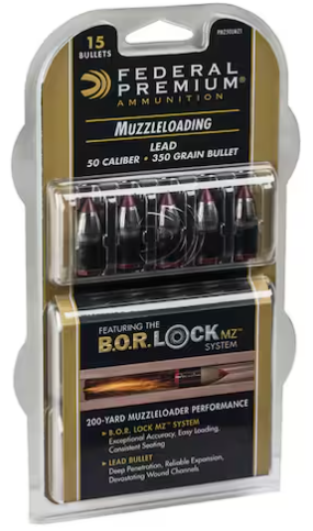 PMZ50LMZ1 FEDERAL 350GR LEAD MZ BULLET WITH B.O.R-604544614930