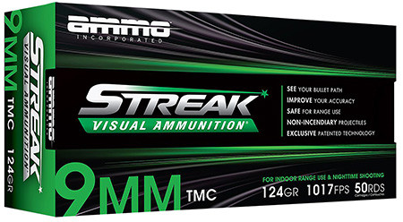AMMO INC STREAK GREEN 9MM 124GR TMC 9124TMC-STRK-G-818778023509
