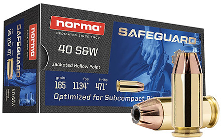 NORMA SAFEGUARD 40S&W 165GR JHP 801407887-810036151665
