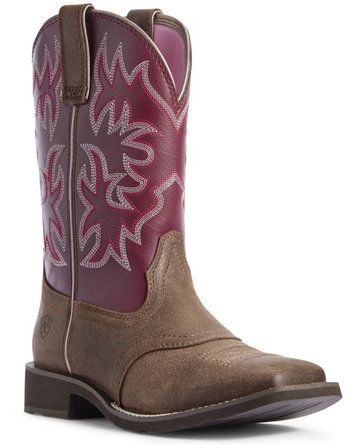 10031593 8.5 C WMS Delilah Wide Square Toe Western-192904273342
