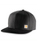 106665-001OS Firm Duck Flat Brim Cap Black -25-197219212697