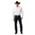 Lightweight Twill Classic Fit Snap Shirt - White
