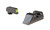 Trijicon HD XR Night Sights - Glock Standard Frames (MOS) - Front: Yellow Outline / Green Tritium, Rear: Black Outline / Green Tritium