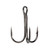 Eagle Claw Lazer Sharp 3X Treble Hook, Regular Shank, Round Bend - Platinum Black, 1/0, Standard
