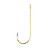 Eagle Claw Light Wire Aberdeen Hook - Gold, 4, Standard
