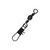 Eagle Claw Barrel Swivel with Interlock Snap - Black, 12, Standard