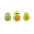 Ooly Avocado Love Eraser and Sharpener - Set of 3