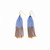 ink+alloy Game Day Tassel Seed Bead Earrings Blue + Orange