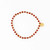 ink+alloy Louise Crystal Stretch Bracelet Red + Gold