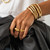 ink+alloy Lucille Square Bead Stretch Bracelet Brass