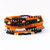 ink+alloy Game Day Beaded 10 Strand Stretch Bracelet Set Orange + Black