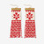 ink+alloy Lauren Fair Isle Holiday Beaded Fringe Earrings Red