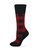 Wise Blend Ladies Merino Wool Blend Plaid Pattern Cushion Socks 1 Pair - Red