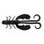 Berkley PowerBait Crazy Legs Chigger Craw - Black Blue Fleck, 4 in