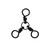 Eagle Claw 3-Way Swivels - 2, Black, Standard