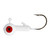 Eagle Claw Ball Head Jig, 1 Oz, White, Bronze Hook