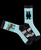 Lazy One Born Wild Crew Sock 9-11