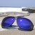 Cocoons Aviator XL Black Polarized Blue Mirror