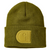 107190-GL7OS Knit Cuffed C Patch Beanie Dark Bronz-197219839481