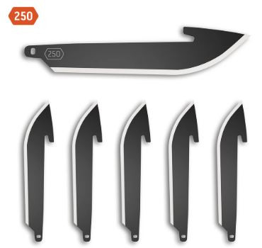 RR25K-6C 2.5" DROP-POINT BLADE PACK | BLACK | 6 BL-743404402345