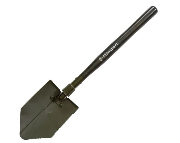 STANSPORT G.I. STYLE FOLDING SHOVEL, GREEN 329-011319385702