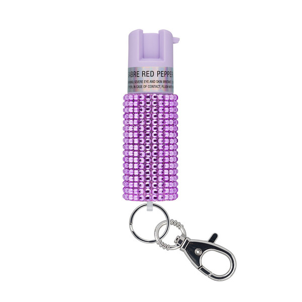 SABRE Red .54oz Lavender Jeweled Key Ring-25-210000337778