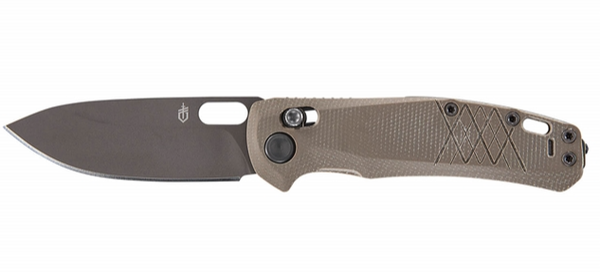 1064580 SCOUT TAN MICARTA PLAIN EDGE FOLDING KNIFE-013658166141