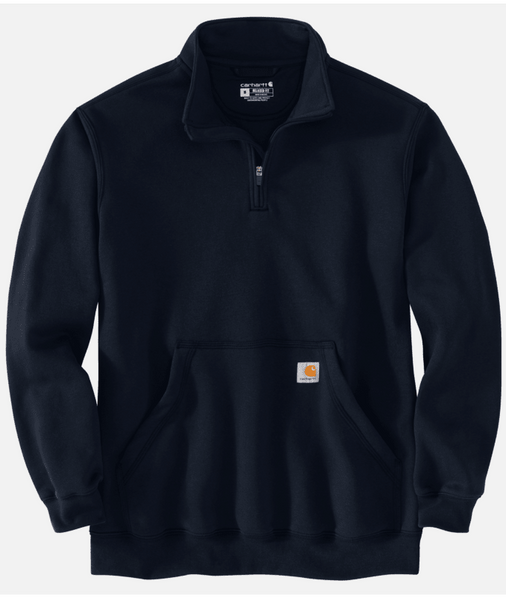 105294 BLK XL Loose Fit Midweight Quarter-Zip Mock-195836274081