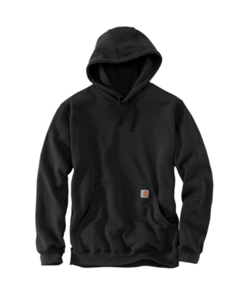 K121-BLK 2XL Black Loose Fit Midweight Hoodie -26-035481178573