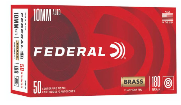 WM5221 FEDERAL 10MM AUTO 180GR FMJ CHAMPION BRASS-604544656596