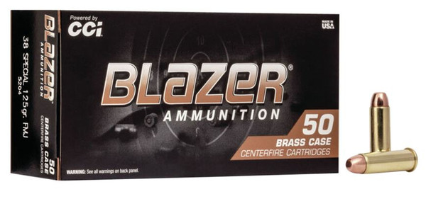 5204 CCI 38 SPL 125 FMJ BLAZER BRASS 50 RND/BX -26-076683052049