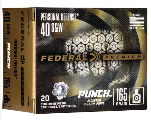 PD40P1 FEDERAL 40 S&W 165GR PUNCH JHP 20 RND/BX -2-604544659023