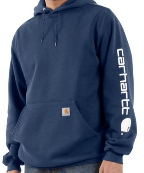 K288-472 XL New Navy Loose Fit Midweight Logo Slee-035481975349