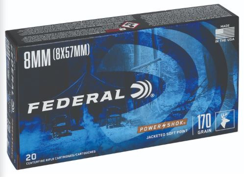 8A FEDERAL 8MM MAUSER 170GR POWER-SHOK SP 20 RND/B-029465084813