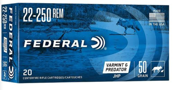 FEDERAL AEV&P 22-250REM 50GR JHP AE22250G-029465063962