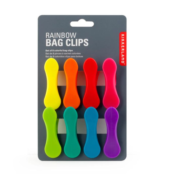 RAINBOW BAG CLIPS SET OF 8-25-612615077317