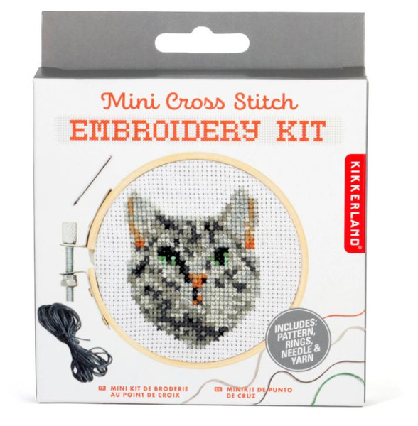 Mini CrossStitch Embroidery Kit Cat-25-612615117334