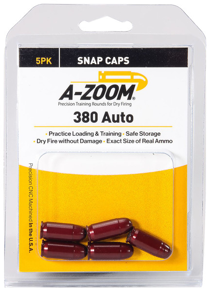 A-Zoom 380 acp Snap Cap 5 Pack 15113-666692151132