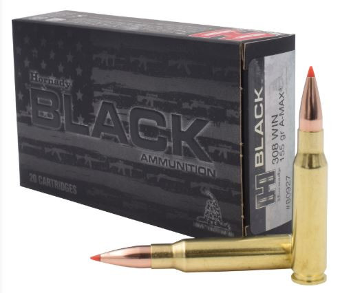 80927 AMMO 308 WIN 155 GR A-MAX® MATCH BLACK™ -26-090255809275