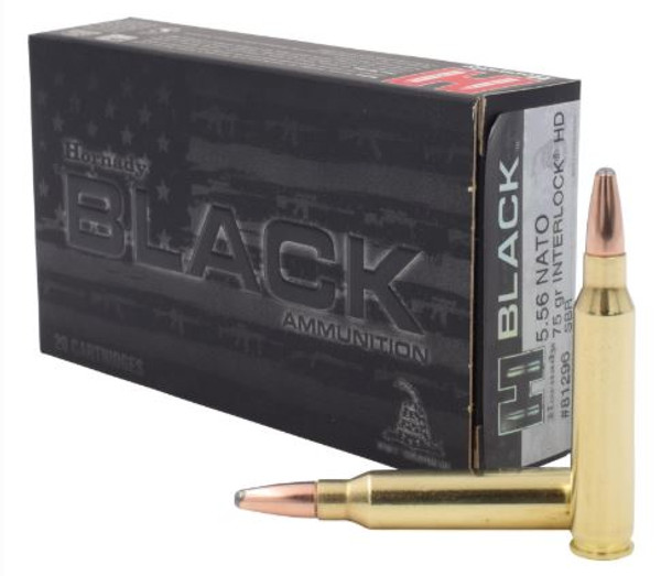 HORNADY BLACK 5.56X45MM 75GR INTERLOCK 81296-090255812961