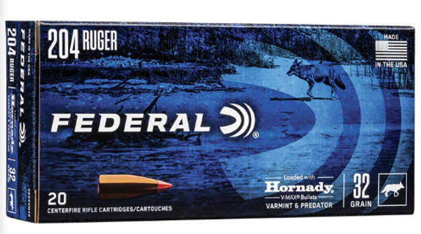 FEDERAL VARMINT&PREDATOR 204RUGER 32GR V204VM32-604544647860