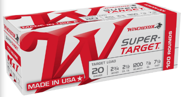 WINCHESTER SUPER-TARGET 20GAUGE 2.75" TRGT207VP-020892026063