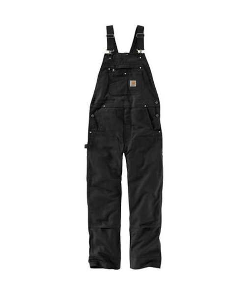 102776-001 W42 Black Men's Bib Overall - Relaxed F-889192750272