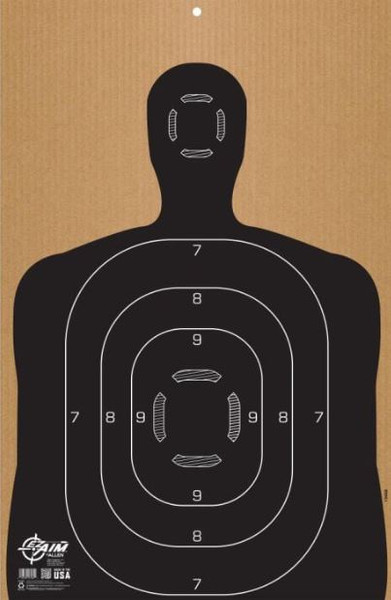 Allen EZ Aim Silhouette B27 - Corrugated  15668-026509075844