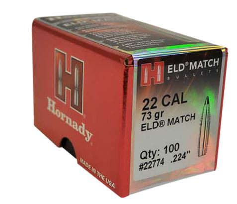 Hornady 22 Cal .224 73 Gr Eld Match 22774-090255227741