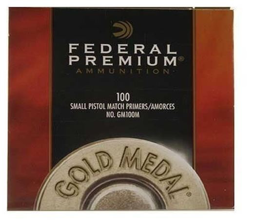 GM100M FEDERAL GM SMALL PISTOL PRIMER 100 RND/BX --029465056896
