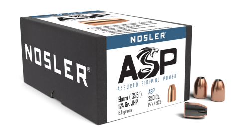 Nosler HG-ASP-9mm 124g JHP Bullet 43123-054041431231